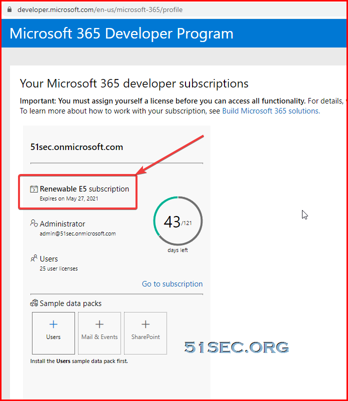 Methods to Renew Microsoft 365 Developer E5 Subscription