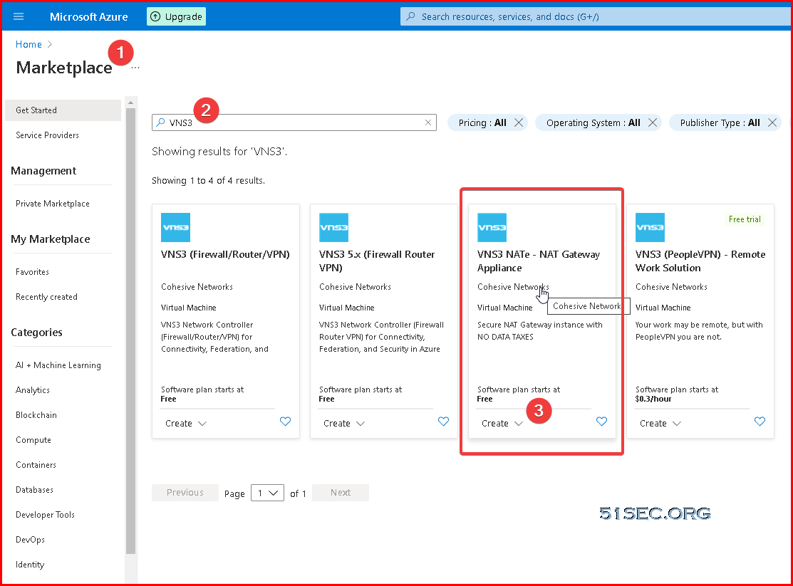 Deploy a Free NAT Gateway, Firewall and Router in Azure - VNS3 NATe